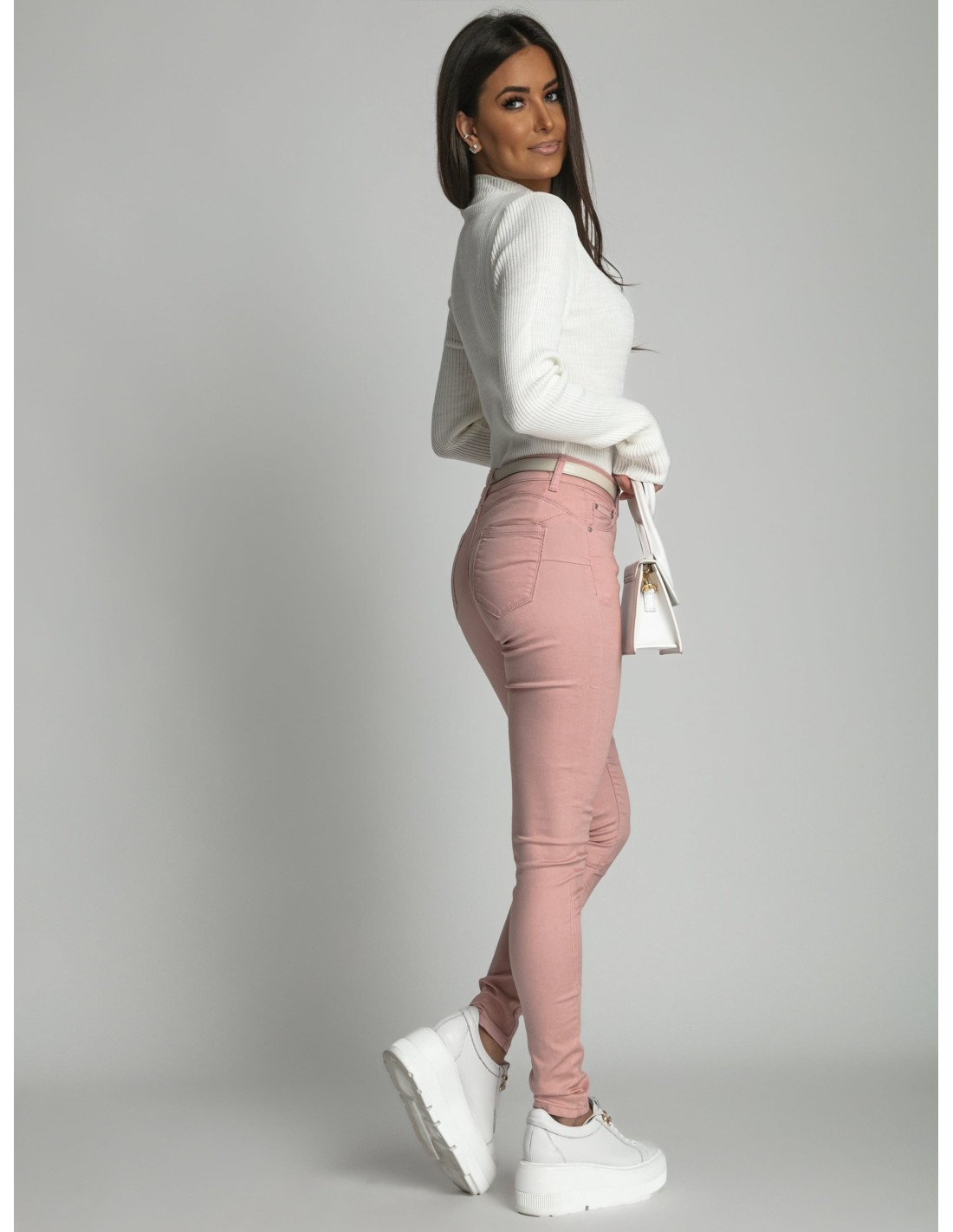 Women\'s fitted cream turtleneck 3212024 - Online store - Boutique